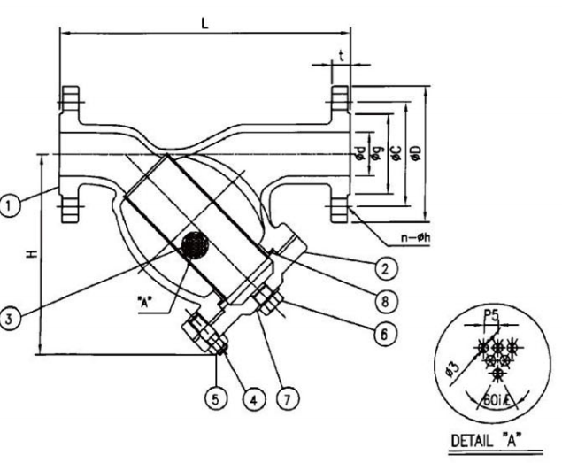 Drawing of JIS F7220 Y-type Strainer.png Drawing of JIS F7220 Y-type Strainer.png